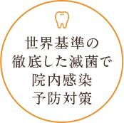 世界基準の徹底した滅菌で院内感染予防対策