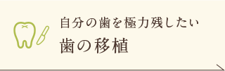 自分の歯を極力残したい 歯の移植